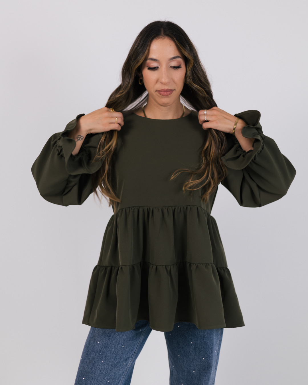 BE LOVE BLOUSE KAKI