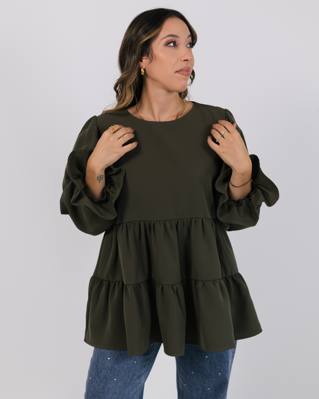 BE LOVE BLOUSE KAKI