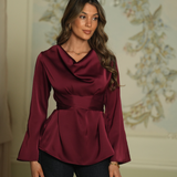 BE LOVE BURGUNDY BLOUSE