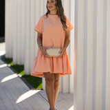 TRUST DRESS PEACH & GREEN