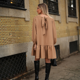 BE TRUE DRESS PEACH CARAMEL