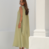 FIESTA DRESS & ENCHARPE SAGE GREEN