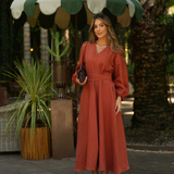 INDEFINÍVEL DRESS TERRACOTA