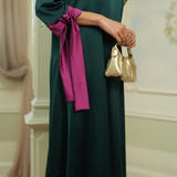 BRAVE DRESS EDEN GREEN & FÚCHSIA