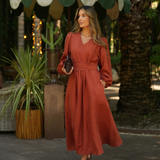 INDEFINÍVEL DRESS TERRACOTA