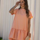 TRUST DRESS PEACH & GREEN