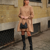 BE TRUE DRESS PEACH CARAMEL
