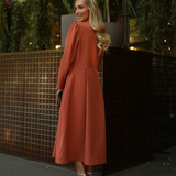 FEMME DRESS & COAT TERRACOTA