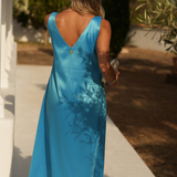 FIESTA DRESS & ENCHARPE BLUE BLOSSOM