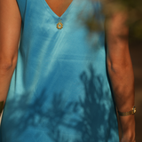 FIESTA DRESS & ENCHARPE BLUE BLOSSOM