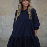 FLOWER DRESS MARITIME BLUE