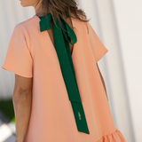 TRUST DRESS PEACH & GREEN