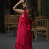 DREAMY DRESS RED VELVET