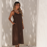 SUNSET DRESS CHOCOLAT