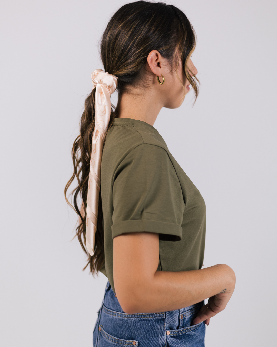 T-SHEART SCARF BEIGE