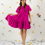 TRUST DRESS MAGENTA & ORANGE