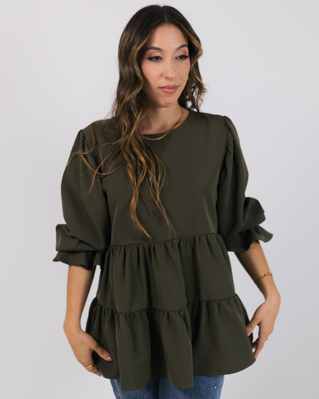 BE LOVE BLOUSE KAKI