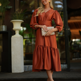 STAR DRESS TERRACOTA