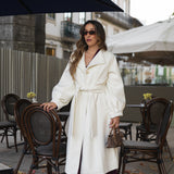 BE SWAN COAT WHITE