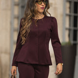 ELEVATE BLOUSE BORDEAUX
