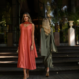 FIESTA DRESS & ENCHARPE OLIVE