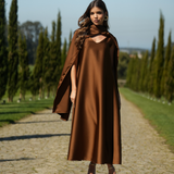 VESTIDO DE FIESTA DE CHOCOLATE