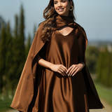 VESTIDO DE FIESTA DE CHOCOLATE