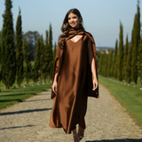 VESTIDO DE FIESTA DE CHOCOLATE