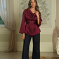BE LOVE BURGUNDY BLOUSE