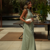 I LOVE MYSELF DRESS SAGE GREEN