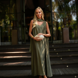FIESTA DRESS & ENCHARPE OLIVE