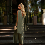 FIESTA DRESS & ENCHARPE OLIVE