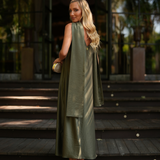FIESTA DRESS & ENCHARPE OLIVE