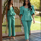 BUTTERFLY SLIM PANTS TURQUESA LIMITED