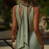 I LOVE MYSELF DRESS SAGE GREEN