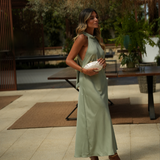 I LOVE MYSELF DRESS SAGE GREEN