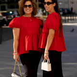 I LOVE ME RED BLOUSE