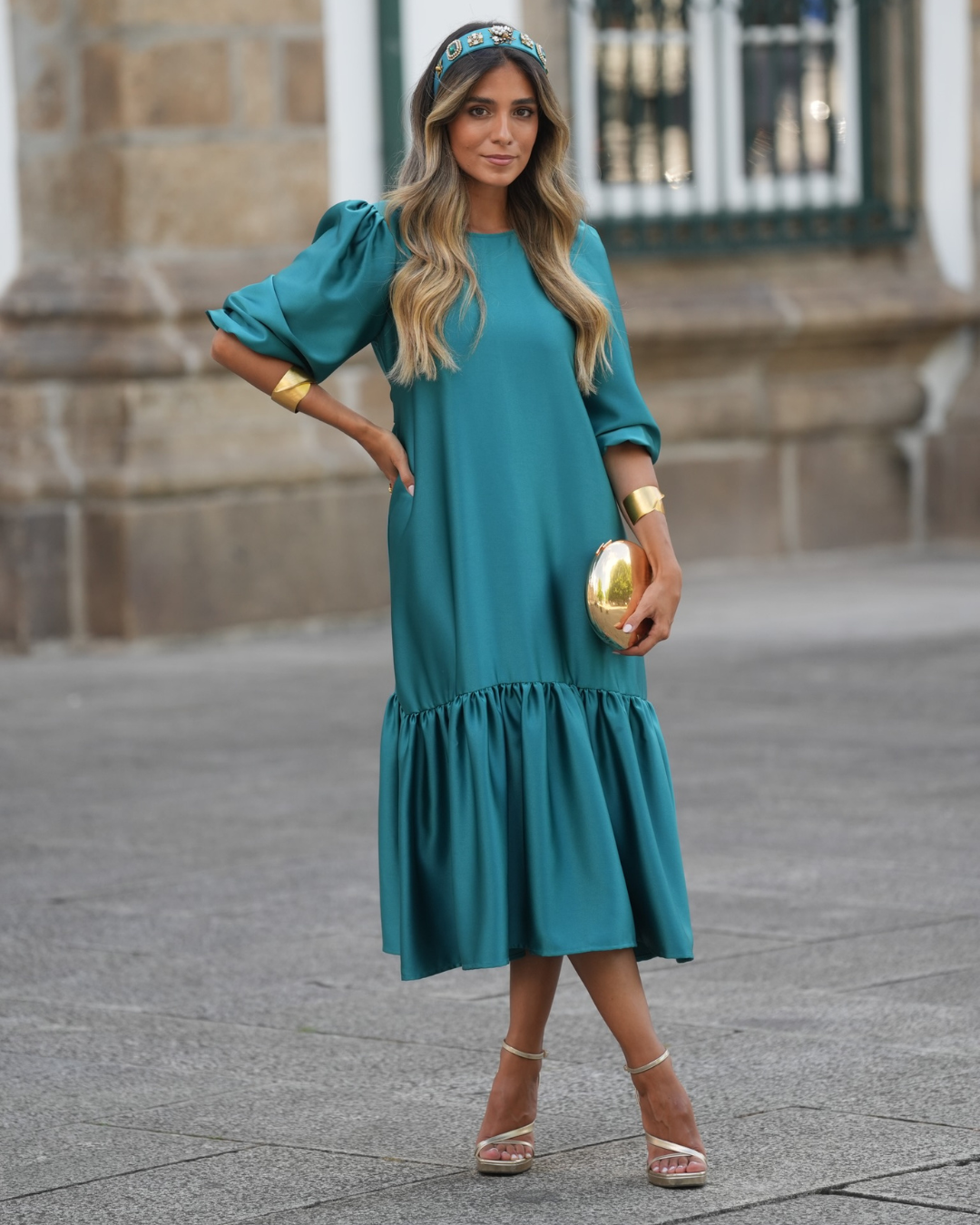 STAR DRESS EMERALD GREEN