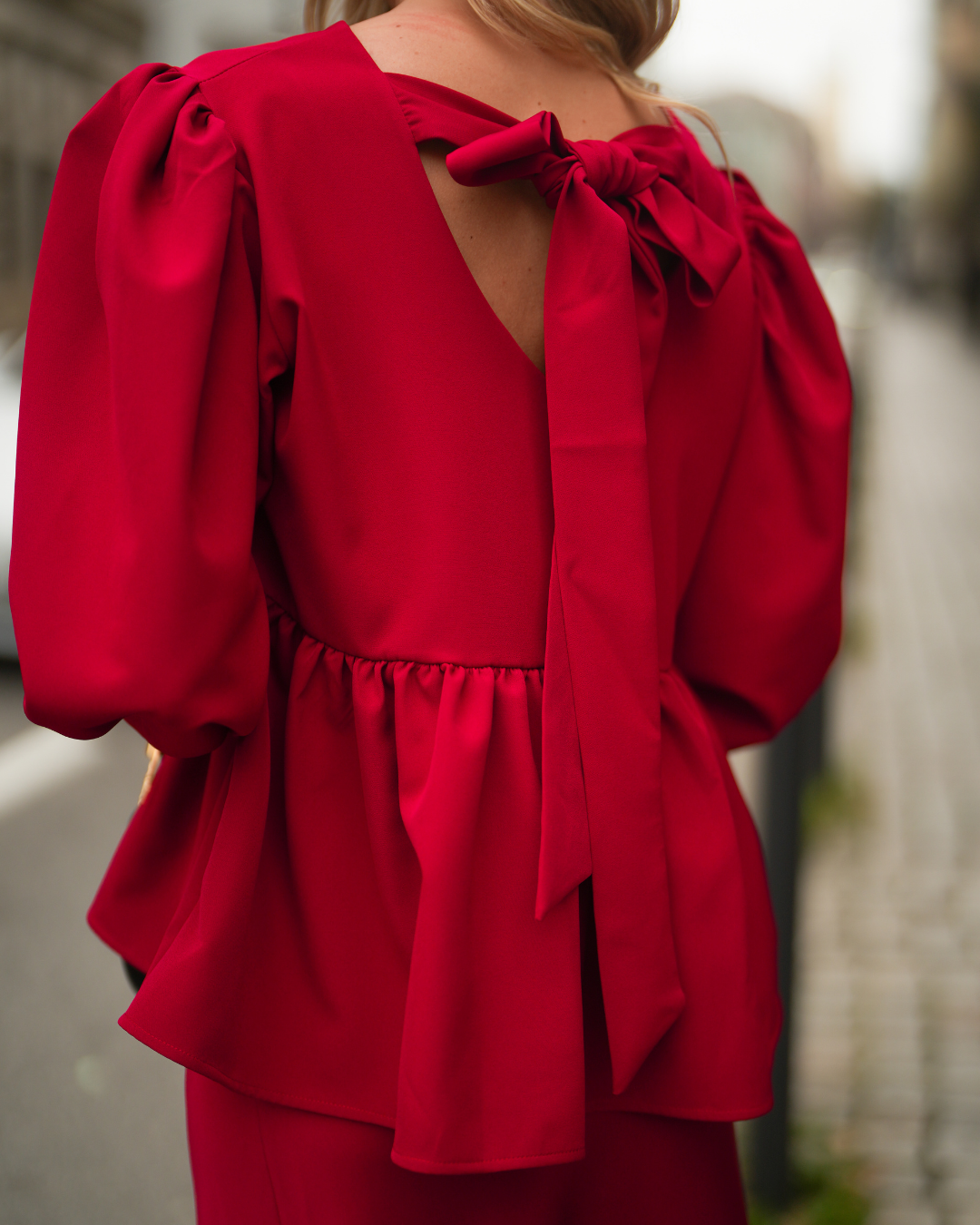 I LOVE ME RED VELVET BLOUSE