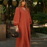 INDEFINÍVEL DRESS TERRACOTA