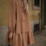 BE TRUE DRESS PEACH CARAMEL