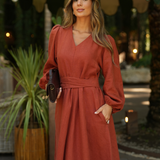INDEFINÍVEL DRESS TERRACOTA