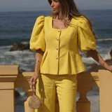 PANTALONES BARBIE JACQUARD BEIGE