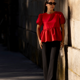 I LOVE ME RED BLOUSE