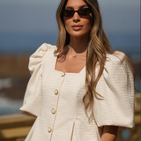 BLUSA BARBIE JACQUARD BEIGE