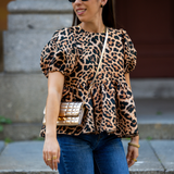 I LOVE ME LEOPARD BLOUSE