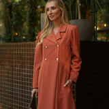 FEMME DRESS & COAT TERRACOTA