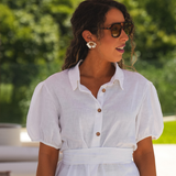 FLOWER EARRINGS WHITE
