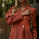 FEMME DRESS & COAT TERRACOTA
