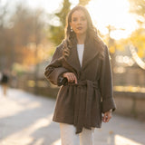 BE SWAN COAT CHOCOLATE